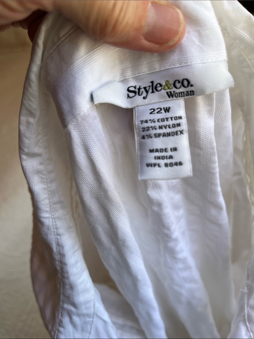 Cotton Blend Blouse Snap Front Tunic Women's 22W White Beach Western Boho - Picture 3 of 16